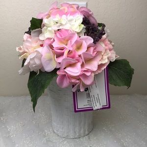 Beautiful Pink Faux Flower Arrangement in Vase